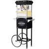 Great Northern Popcorn Foundation Popcorn Machine with Cart Makes 2 Gallons, 6-Ounce Kettle, Drawer, Tray and Scoop (Black) 668665QLK
